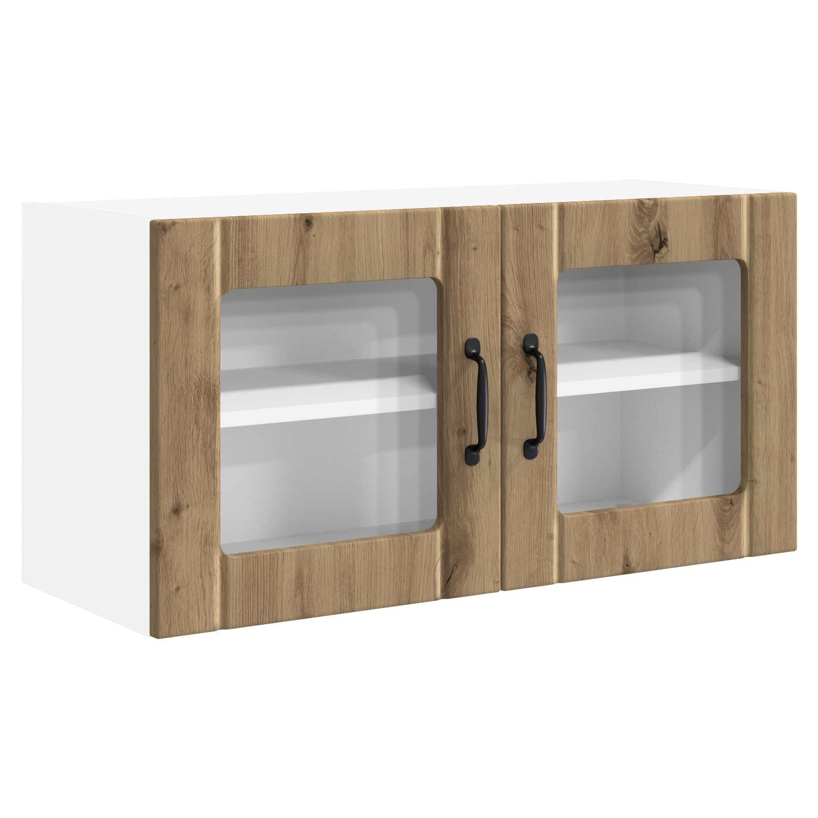 Zidni stakleni ormarić Umjetnički hrast 80 x 31 x 40 cm