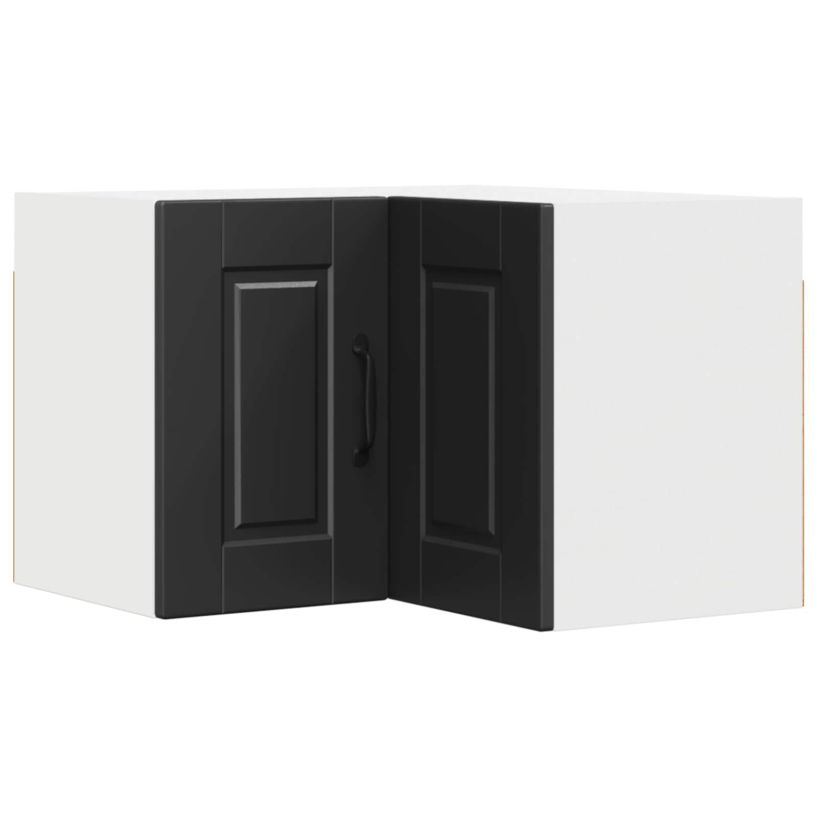 Zidni kutni ormar Crna 57 x 57 x 40 cm Konstruirano drvo