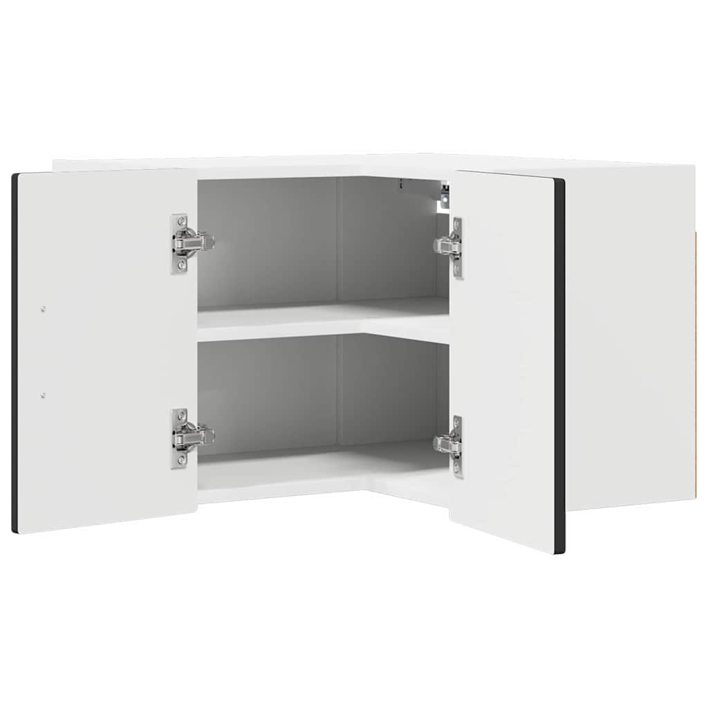 Zidni kutni ormar Crna 57 x 57 x 40 cm Konstruirano drvo
