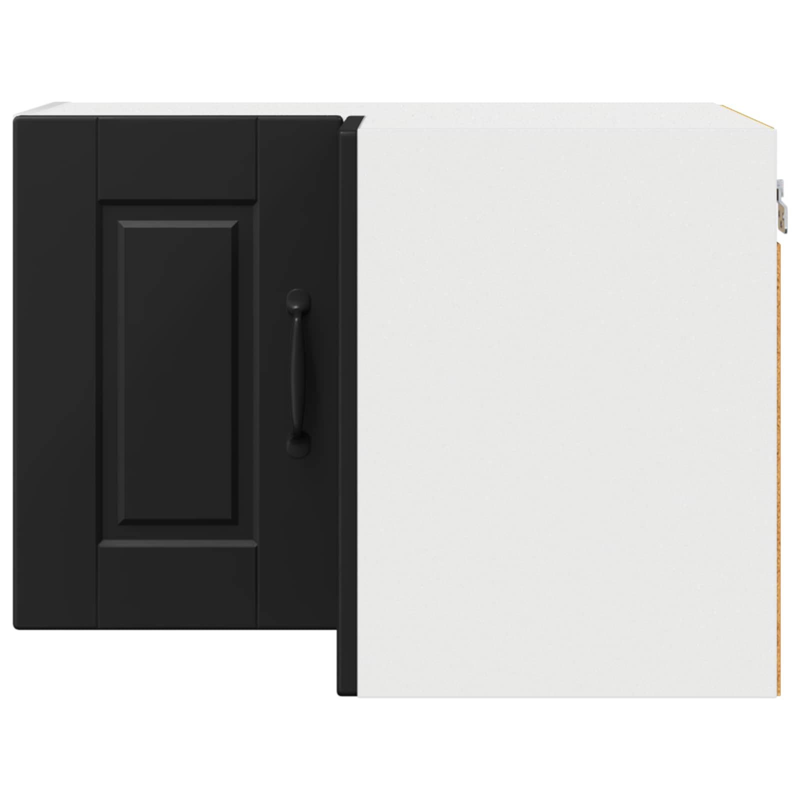 Zidni kutni ormar Crna 57 x 57 x 40 cm Konstruirano drvo