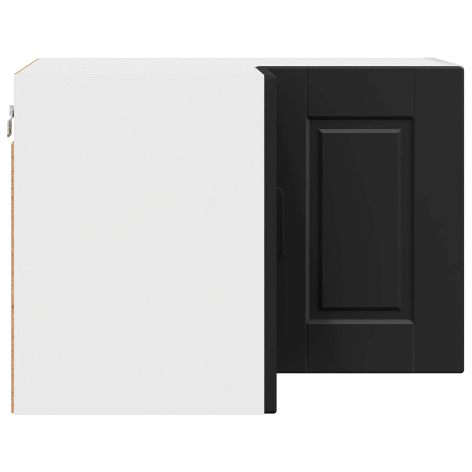 Zidni kutni ormar Crna 57 x 57 x 40 cm Konstruirano drvo