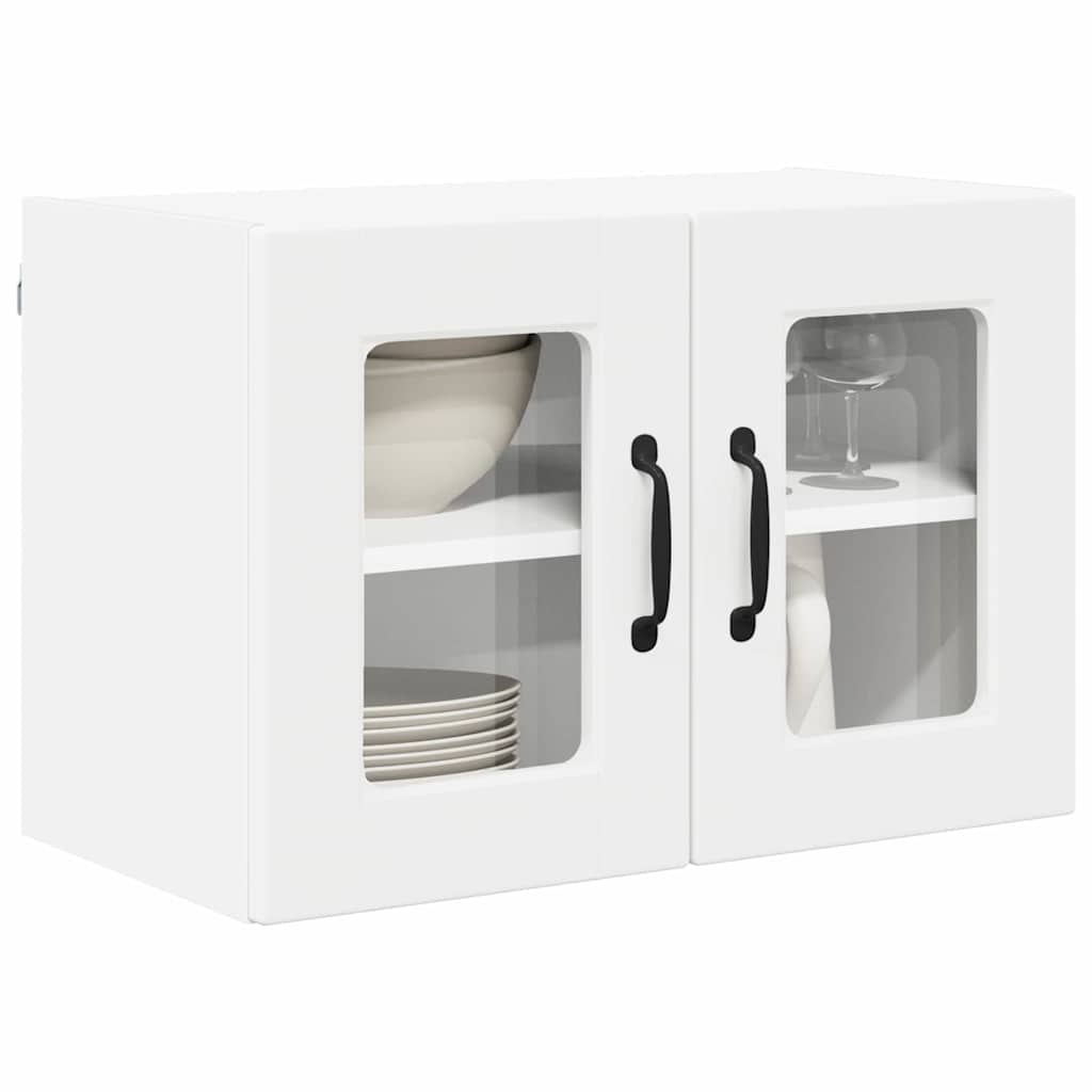 Zidni stakleni ormarić 2 pcs Bijelo 60 x 31 x 40 cm