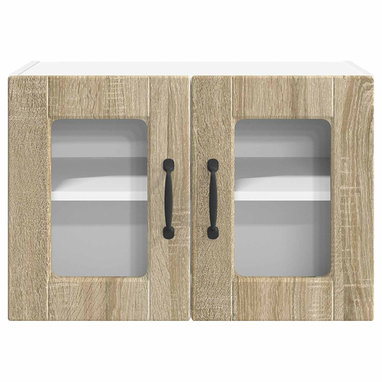 Zidni stakleni ormarić 2 pcs Sonoma hrast 60 x 31 x 40 cm