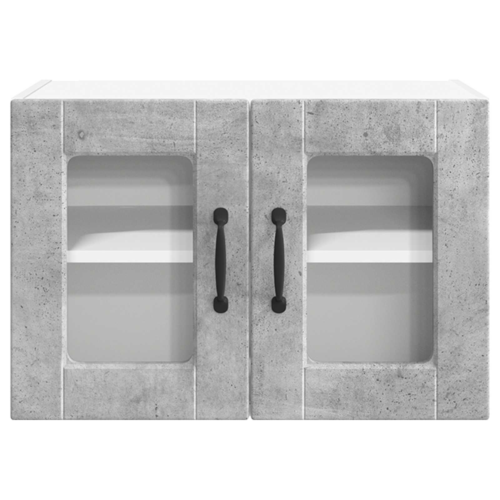 Zidni stakleni ormarić 2 pcs Betonski sivi 60 x 31 x 40 cm