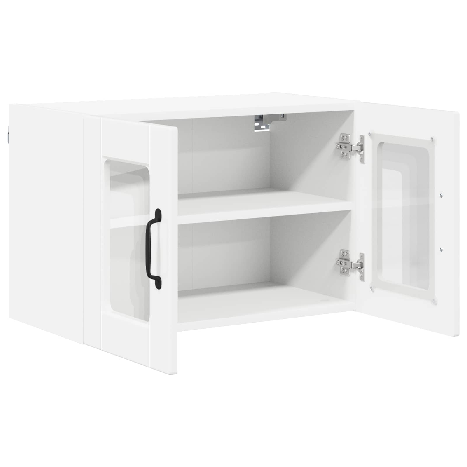 Zidni stakleni ormarić 2 pcs Visoki sjaj bijela 60 x 31 x 40 cm