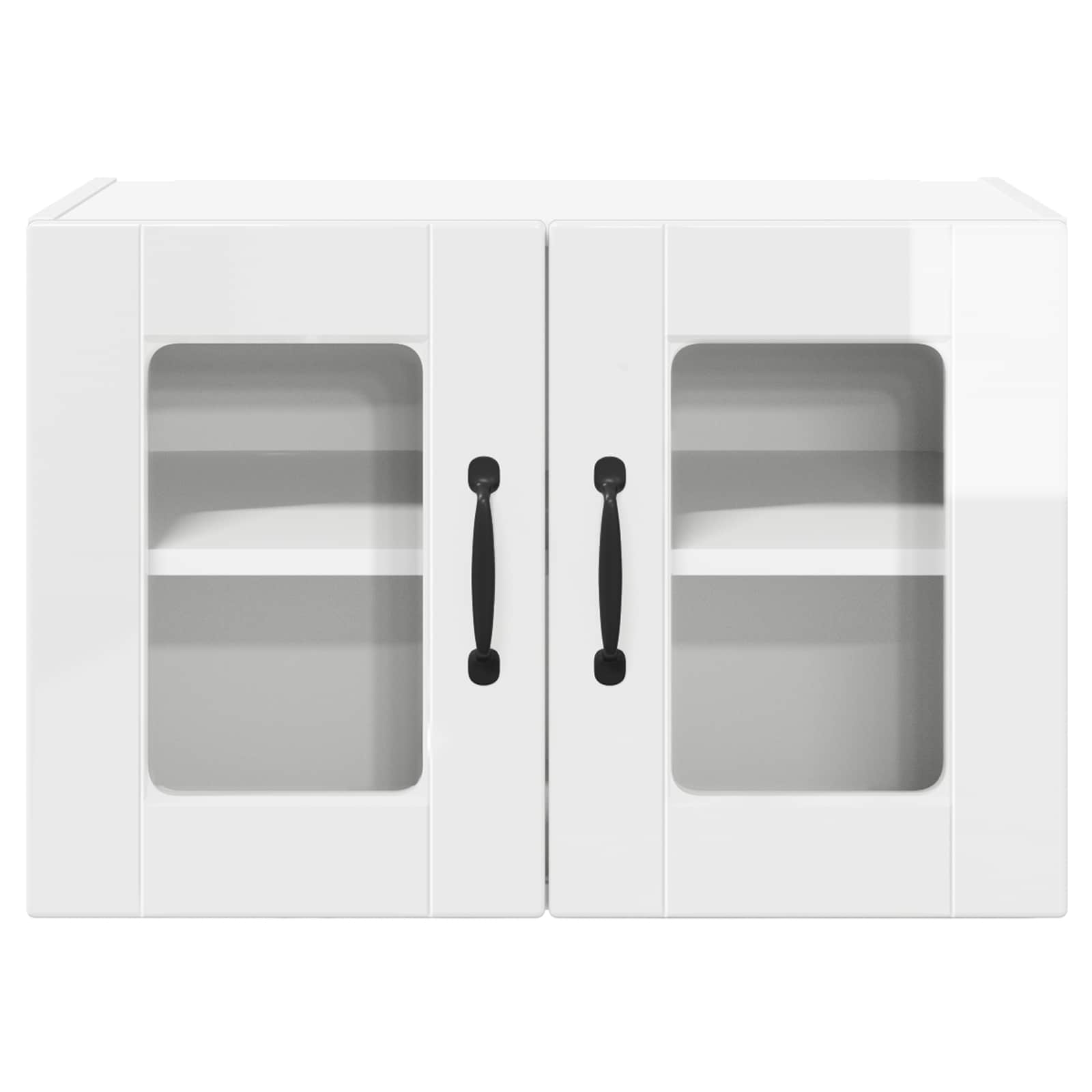 Zidni stakleni ormarić 2 pcs Visoki sjaj bijela 60 x 31 x 40 cm
