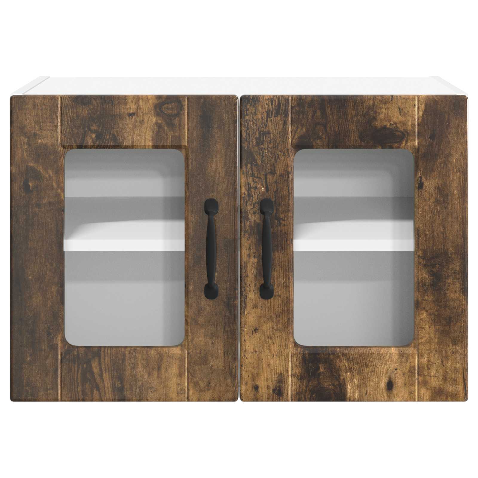 Zidni stakleni ormarić 2 pcs Dimljeni hrast 60 x 31 x 40 cm