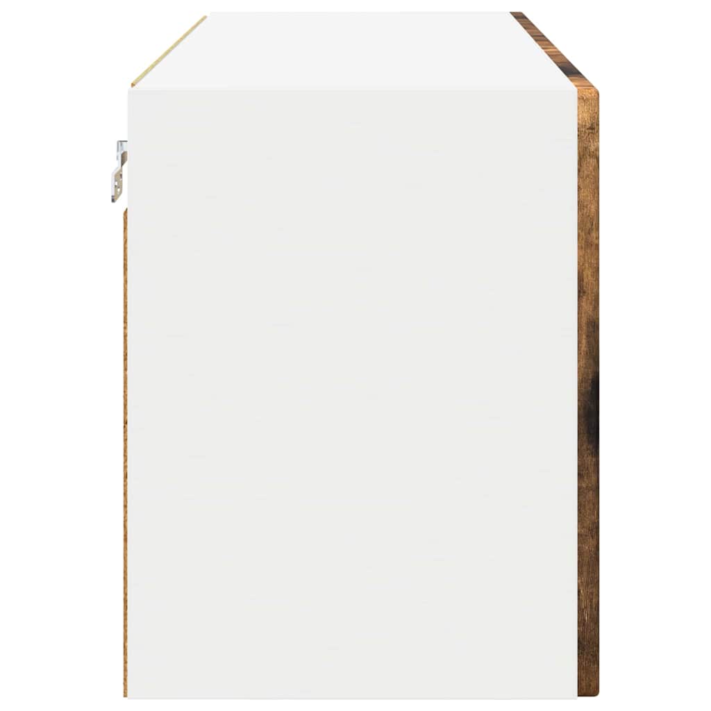 Zidni stakleni ormarić 2 pcs Dimljeni hrast 60 x 31 x 40 cm