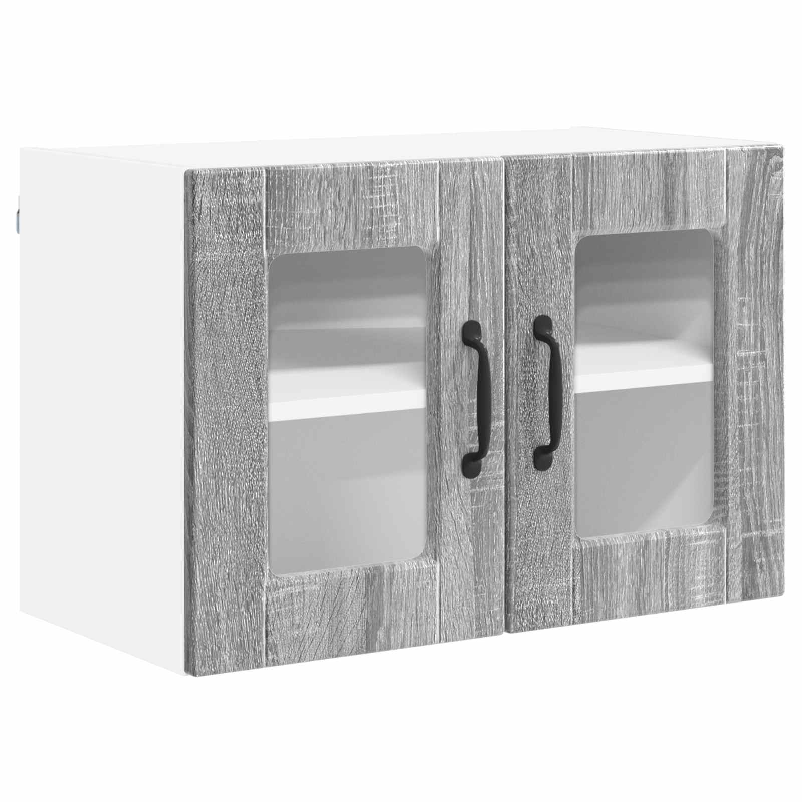 Zidni stakleni ormarić 2 pcs Siva Sonoma 60 x 31 x 40 cm