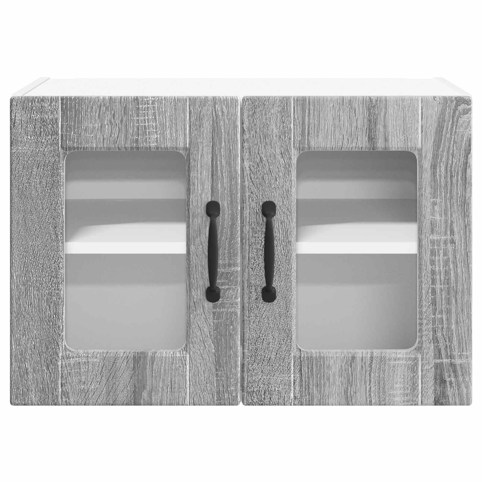 Zidni stakleni ormarić 2 pcs Siva Sonoma 60 x 31 x 40 cm