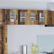 Zidni stakleni ormarić 2 pcs Staro drvo 60 x 31 x 40 cm