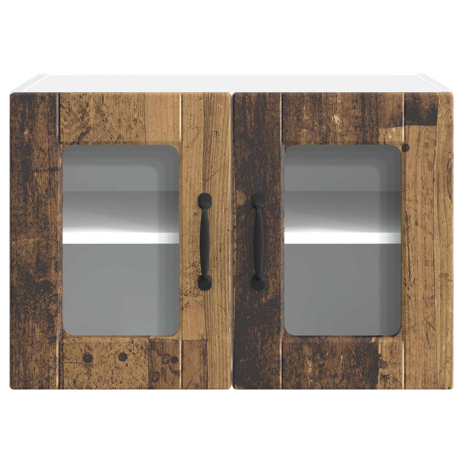 Zidni stakleni ormarić 2 pcs Staro drvo 60 x 31 x 40 cm