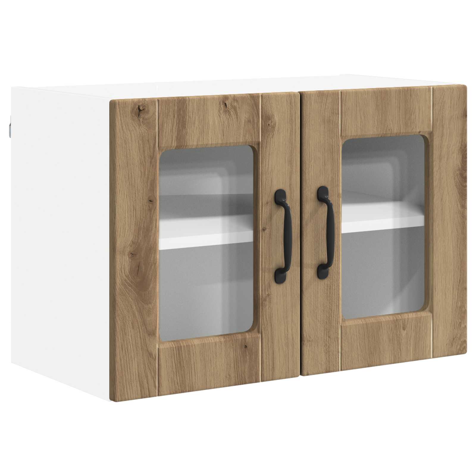 Zidni stakleni ormarić 2 pcs Umjetnički hrast 60 x 31 x 40 cm