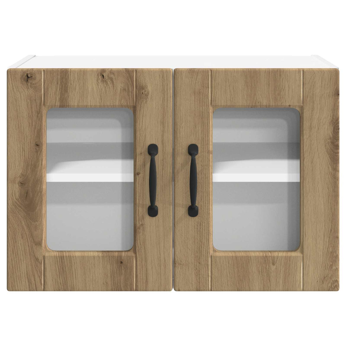 Zidni stakleni ormarić 2 pcs Umjetnički hrast 60 x 31 x 40 cm