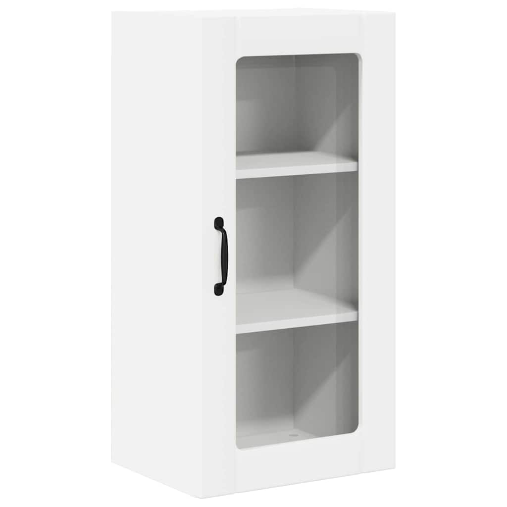 Zidni stakleni ormarić 2 pcs Bijelo 40 x 31 x 80 cm