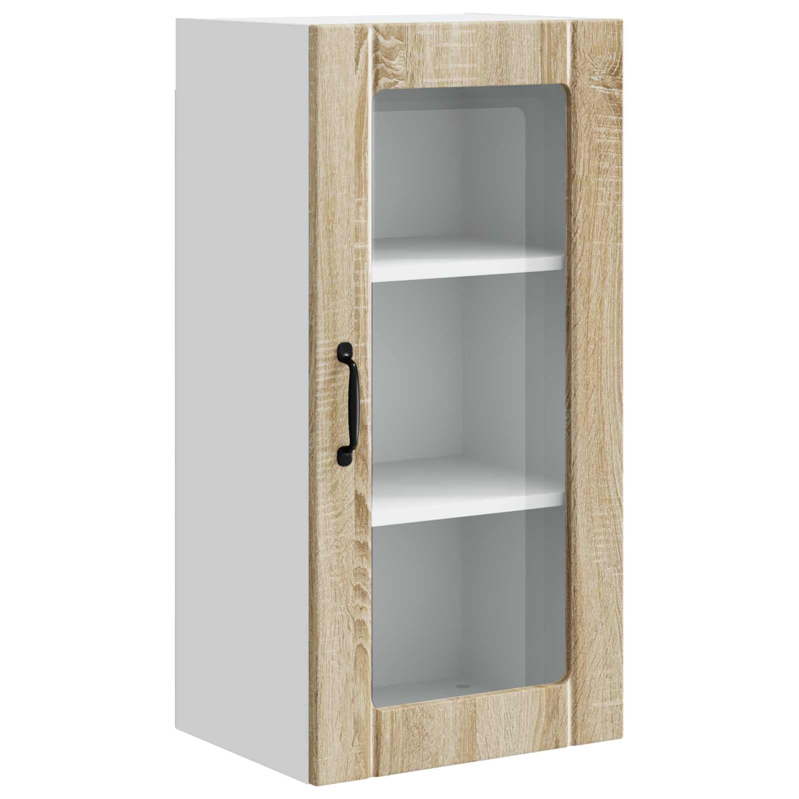 Zidni stakleni ormarić 2 pcs Sonoma hrast 40 x 31 x 80 cm