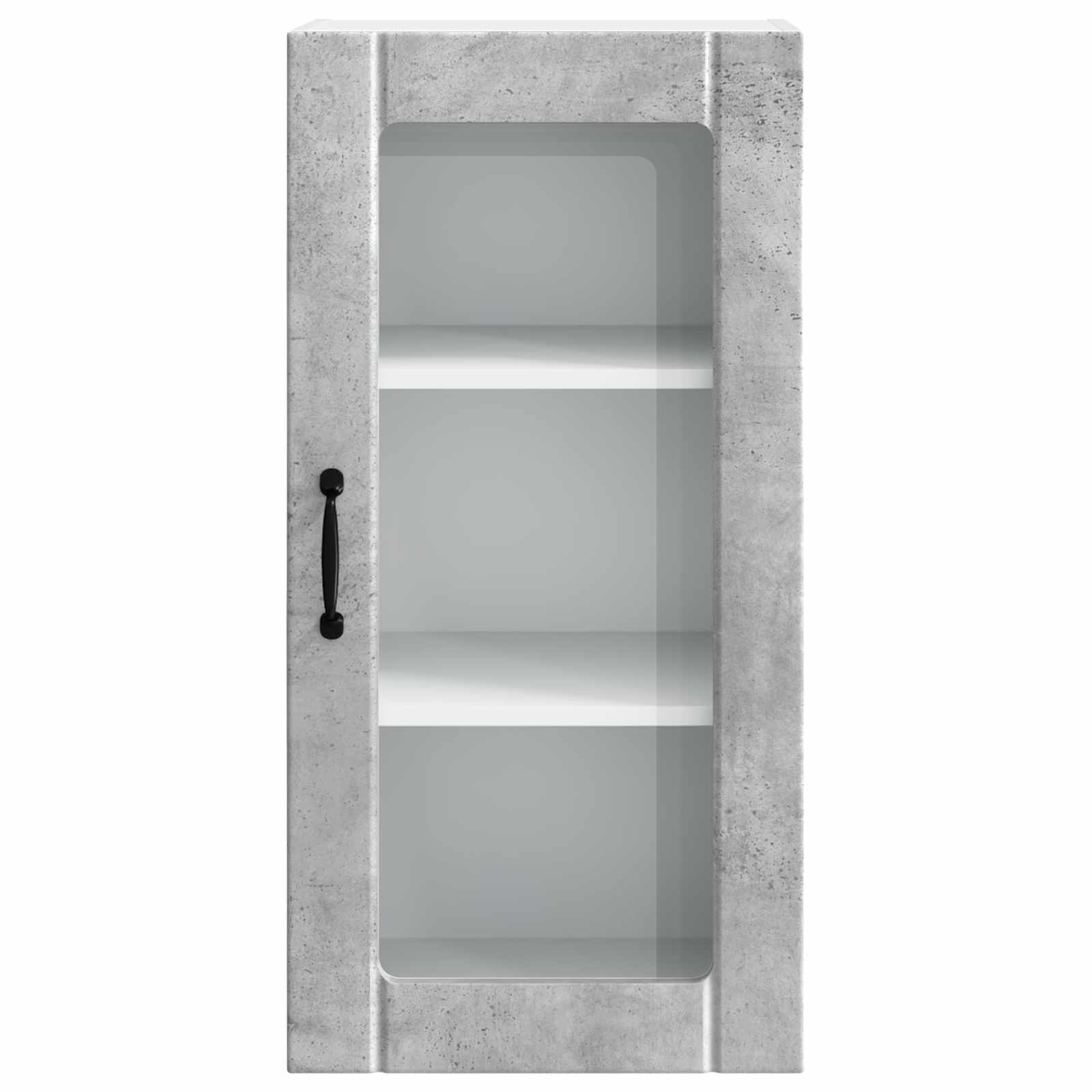 Zidni stakleni ormarić Betonski sivi 40 x 31 x 80 cm