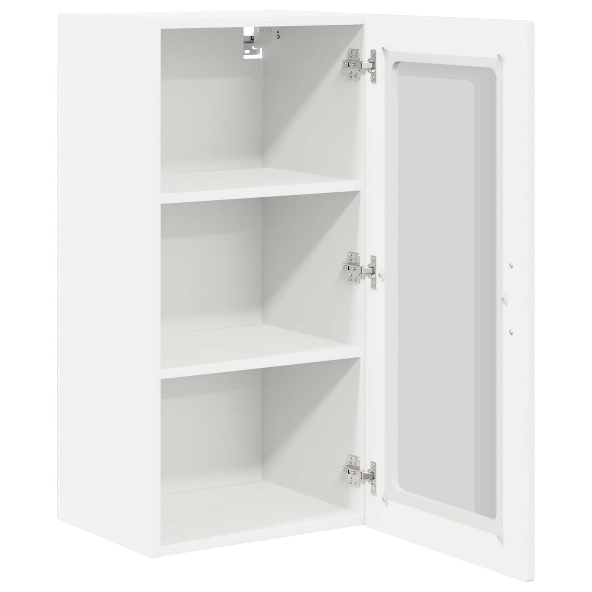 Zidni stakleni ormarić 2 pcs Visoki sjaj bijela 40 x 31 x 80 cm