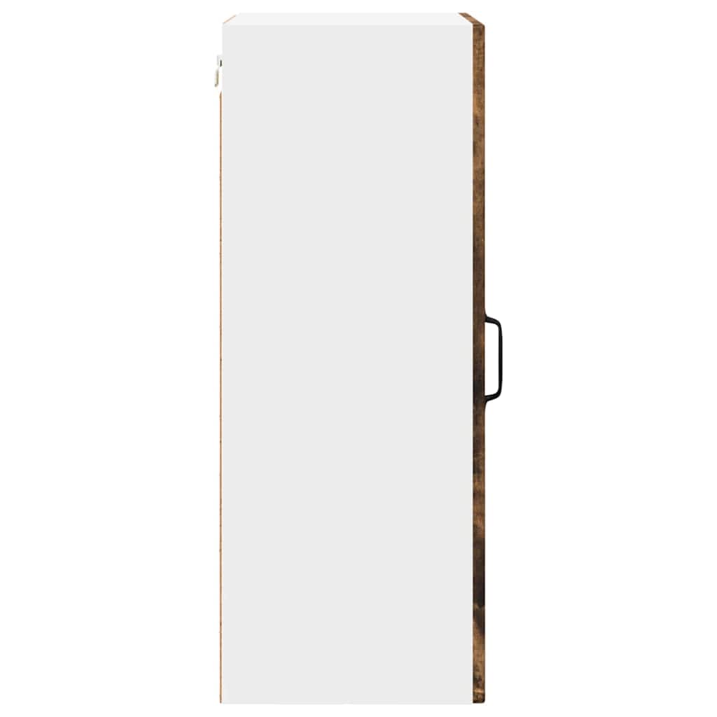 Zidni stakleni ormarić 2 pcs Dimljeni hrast 40 x 31 x 80 cm