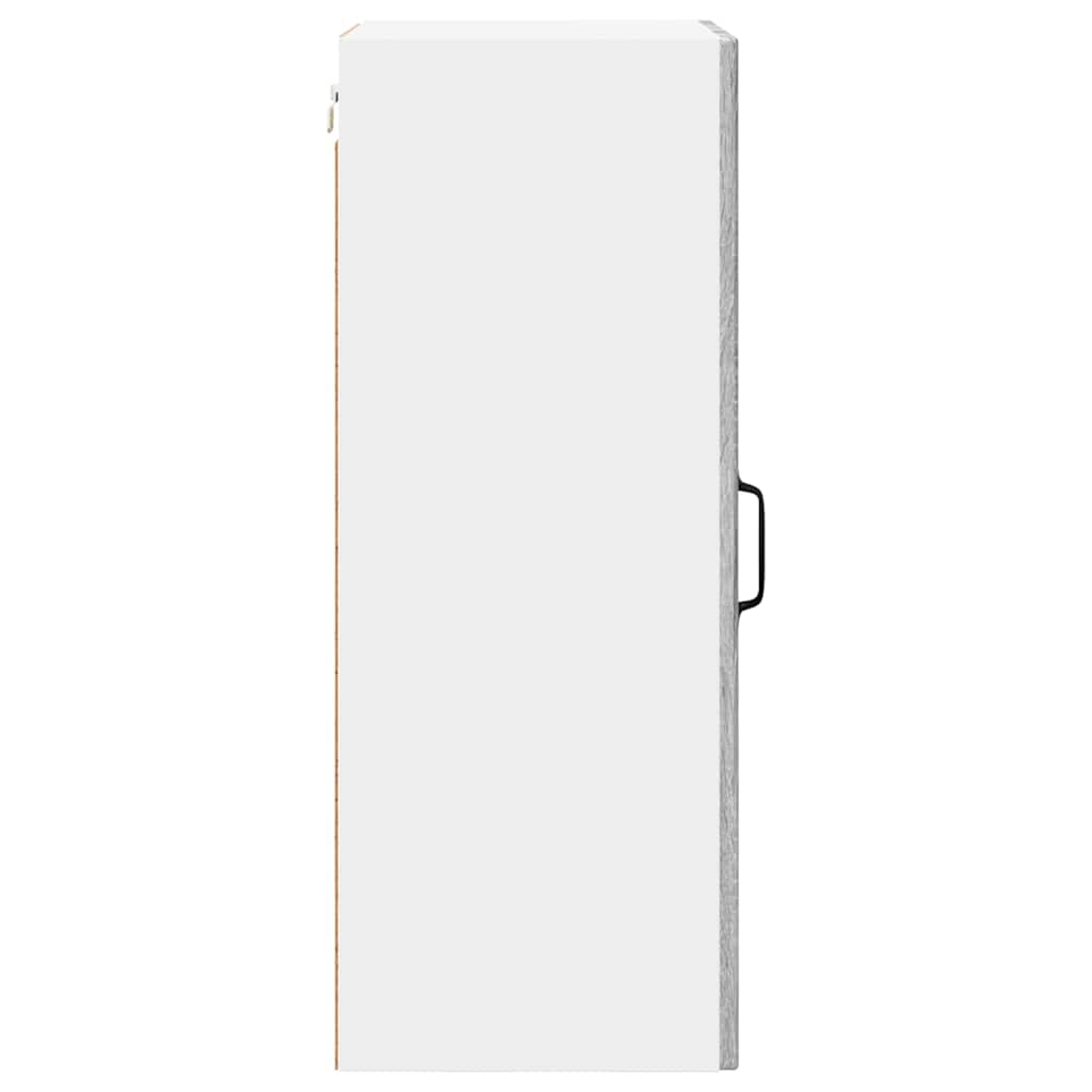Zidni stakleni ormarić 2 pcs Siva Sonoma 40 x 31 x 80 cm