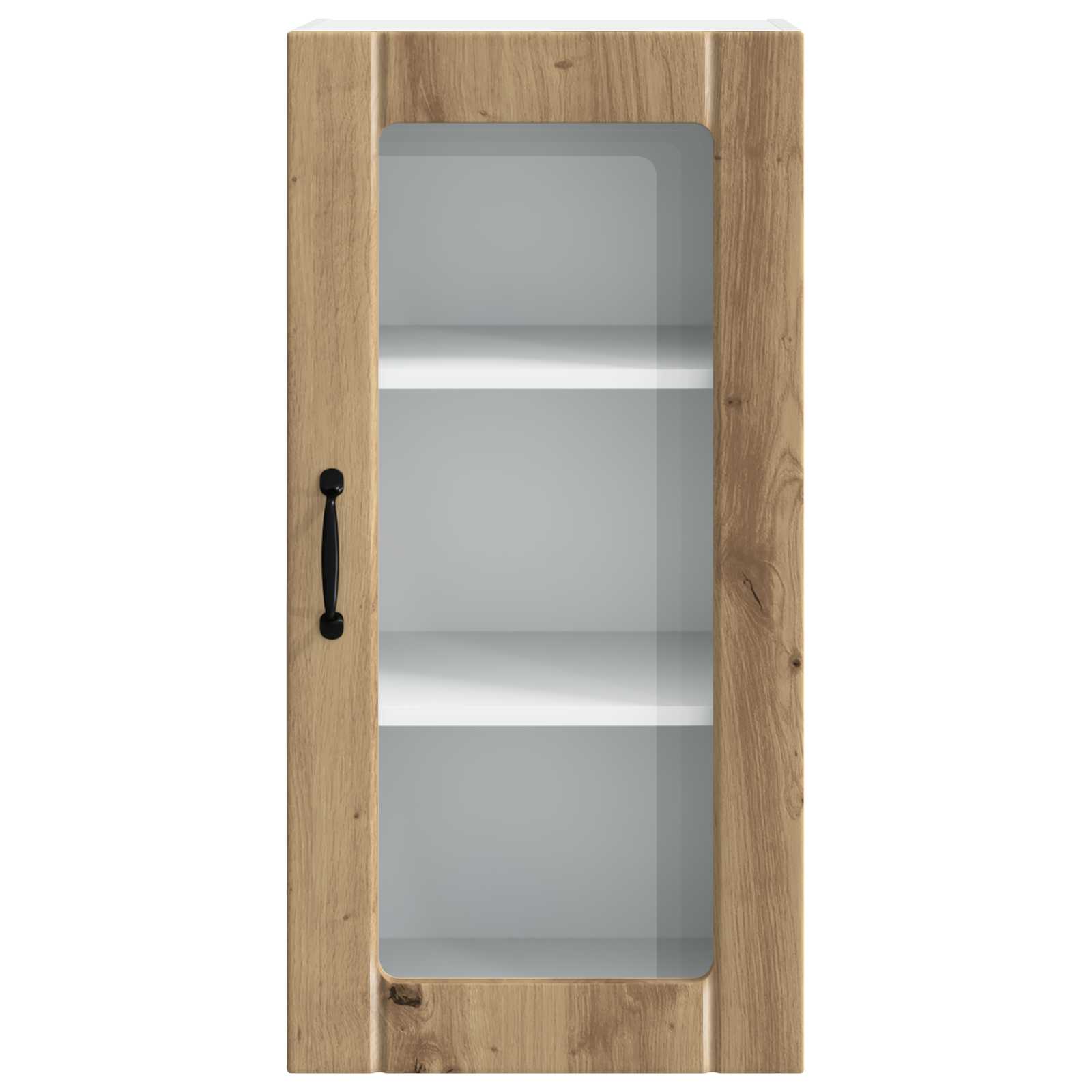 Zidni stakleni ormarić 2 pcs Umjetnički hrast 40 x 31 x 80 cm