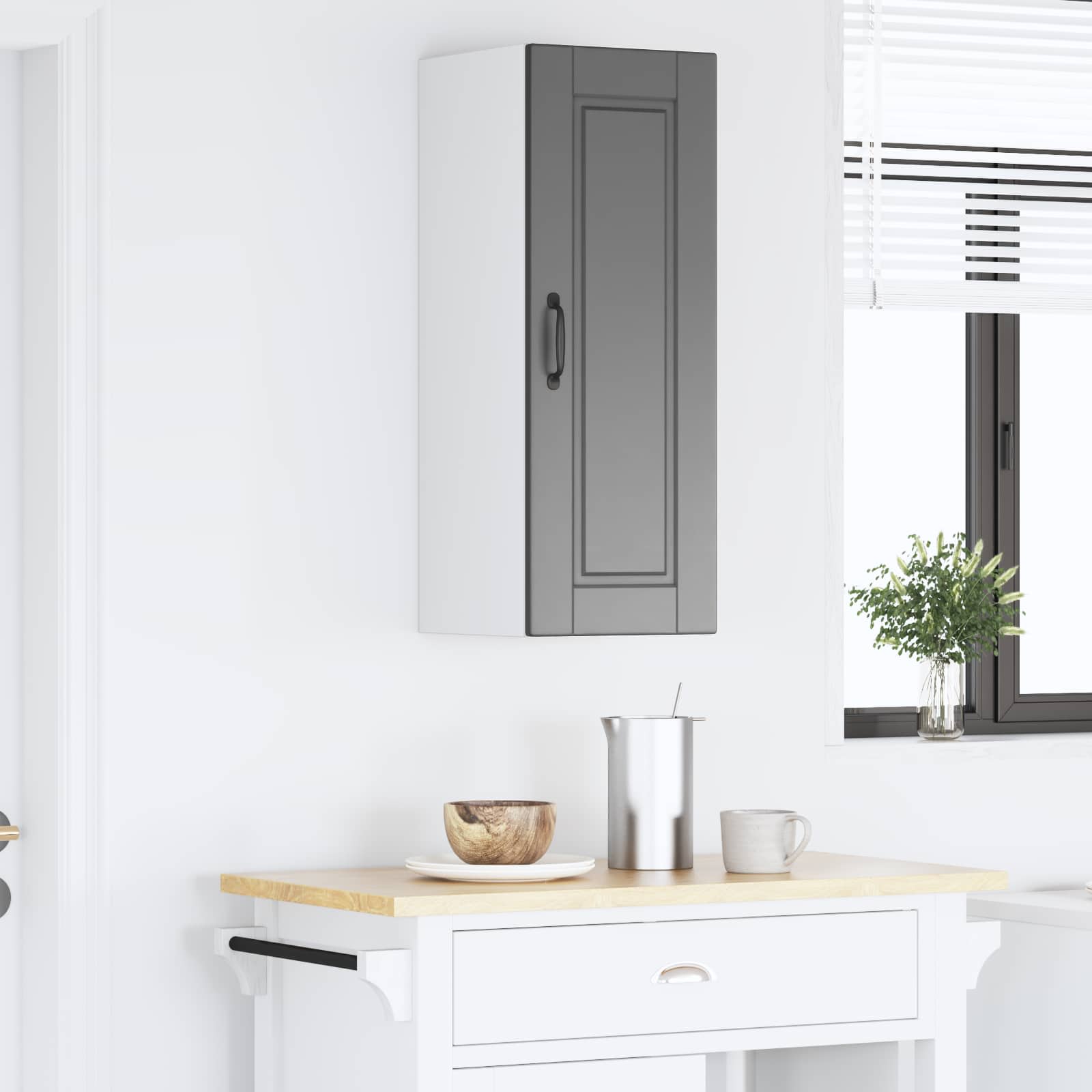 Ormar za Zid Crna 30 x 31 x 80 cm Konstruirano drvo