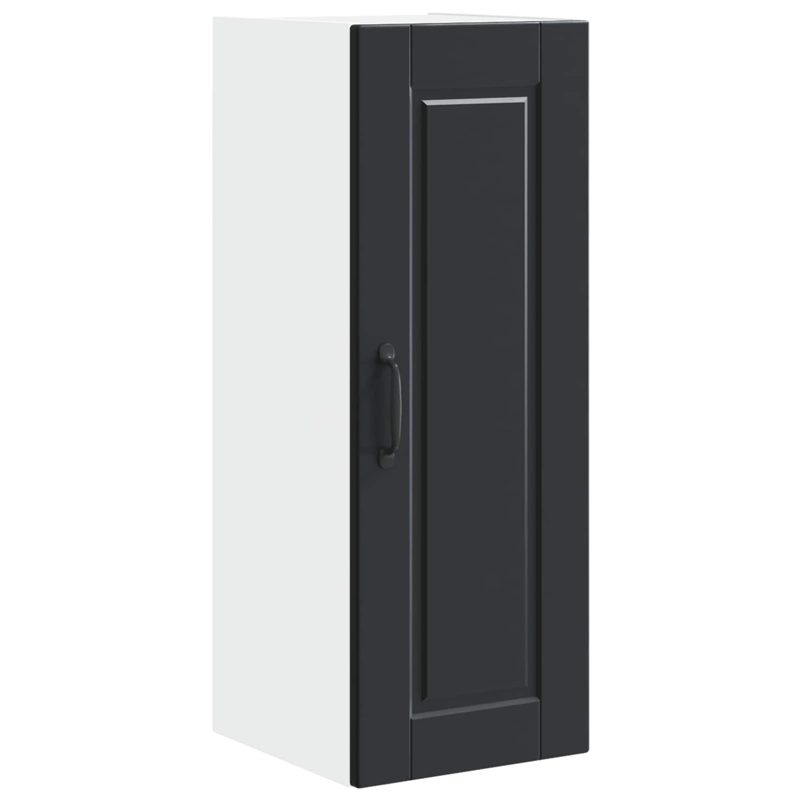 Ormar za Zid 2 pcs Crna 30 x 31 x 80 cm Konstruirano drvo
