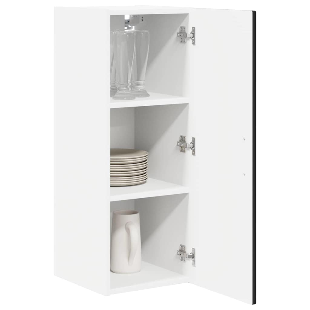 Ormar za Zid 2 pcs Crna 30 x 31 x 80 cm Konstruirano drvo