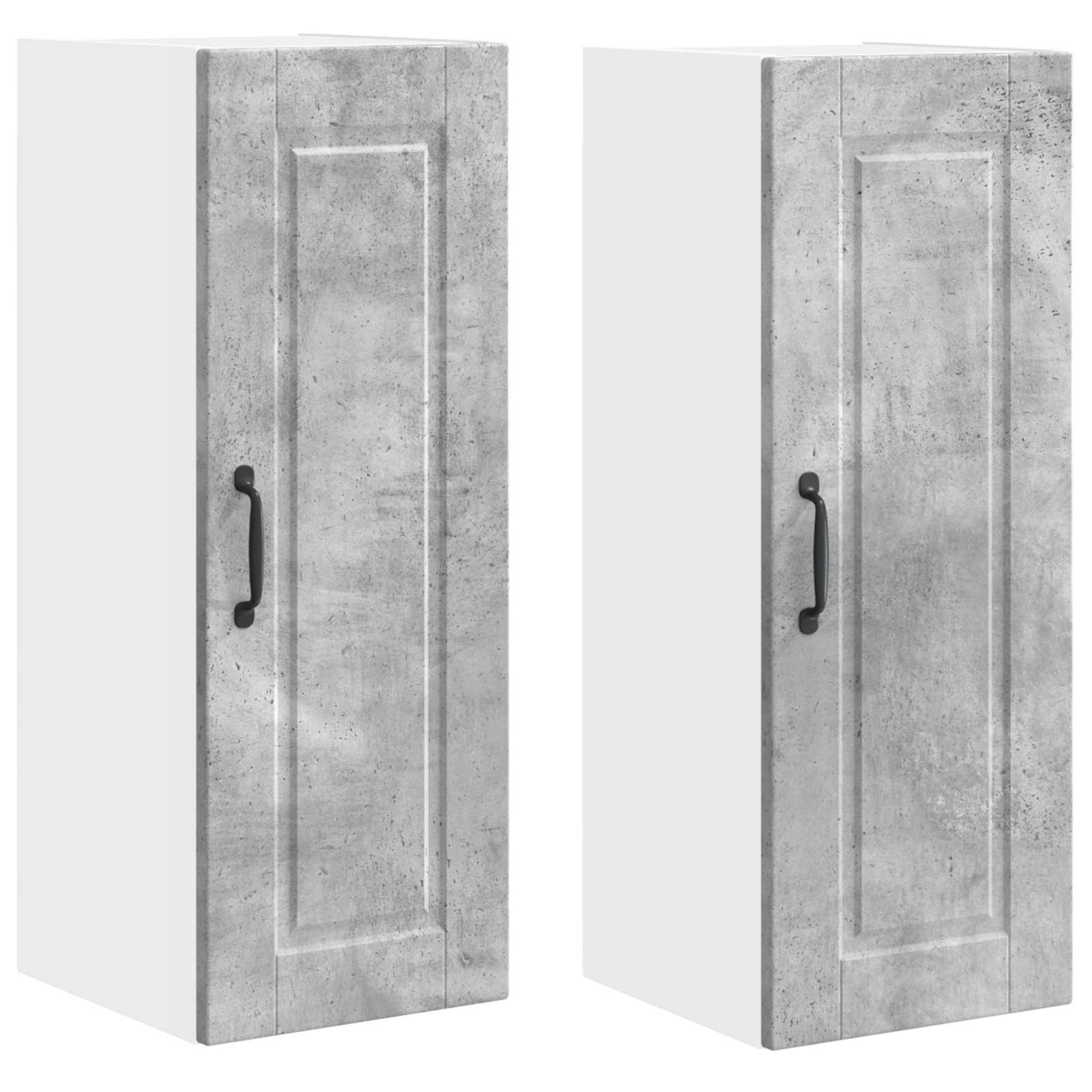 Ormar za Zid 2 pcs Betonski sivi 30 x 31 x 80 cm