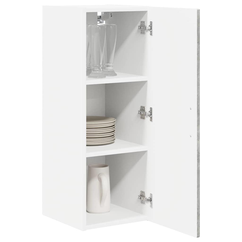Ormar za Zid 2 pcs Betonski sivi 30 x 31 x 80 cm