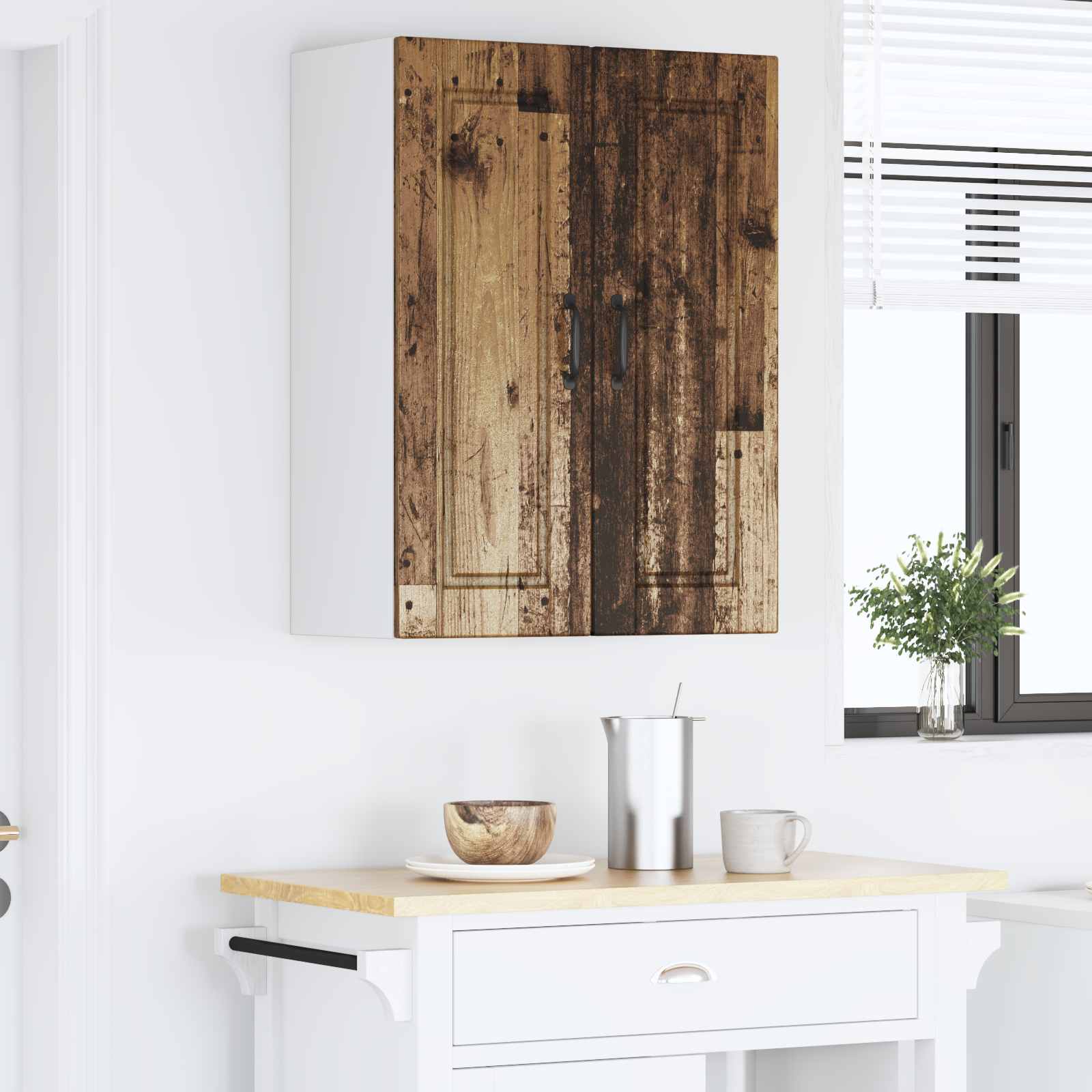 Ormar za Zid 2 pcs Staro drvo 30 x 31 x 80 cm Konstruirano drvo