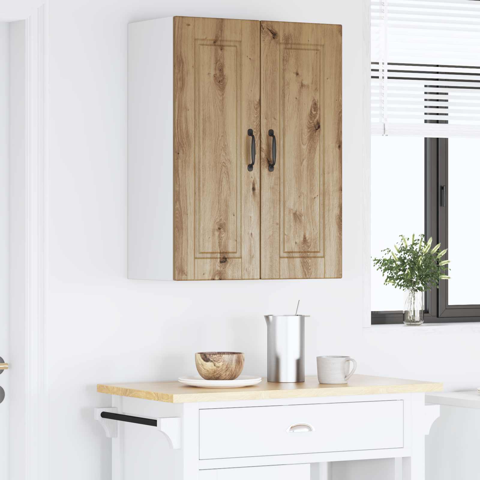 Ormar za Zid 2 pcs Umjetnički hrast 30 x 31 x 80 cm