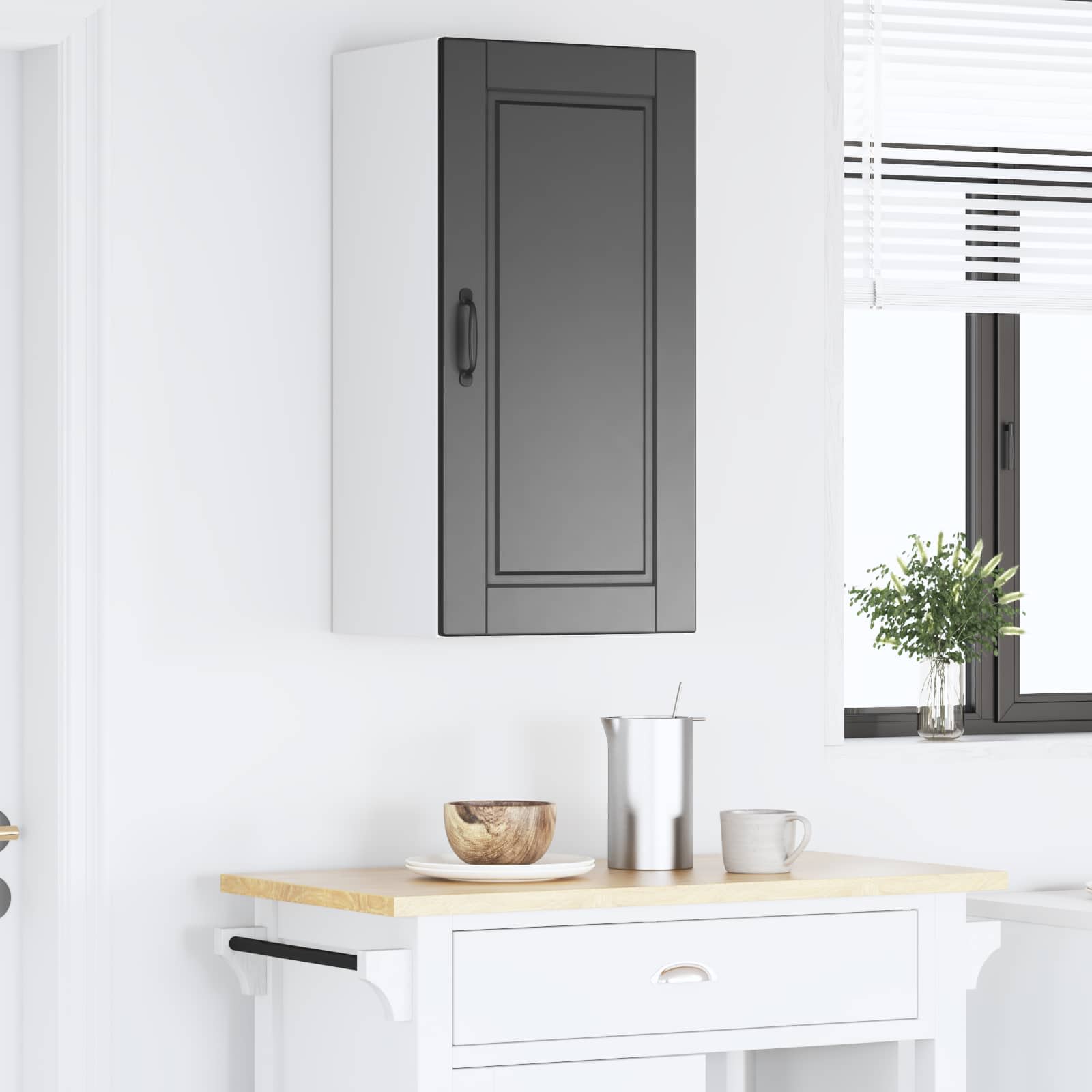 Ormar za Zid Crna 40 x 31 x 80 cm Konstruirano drvo