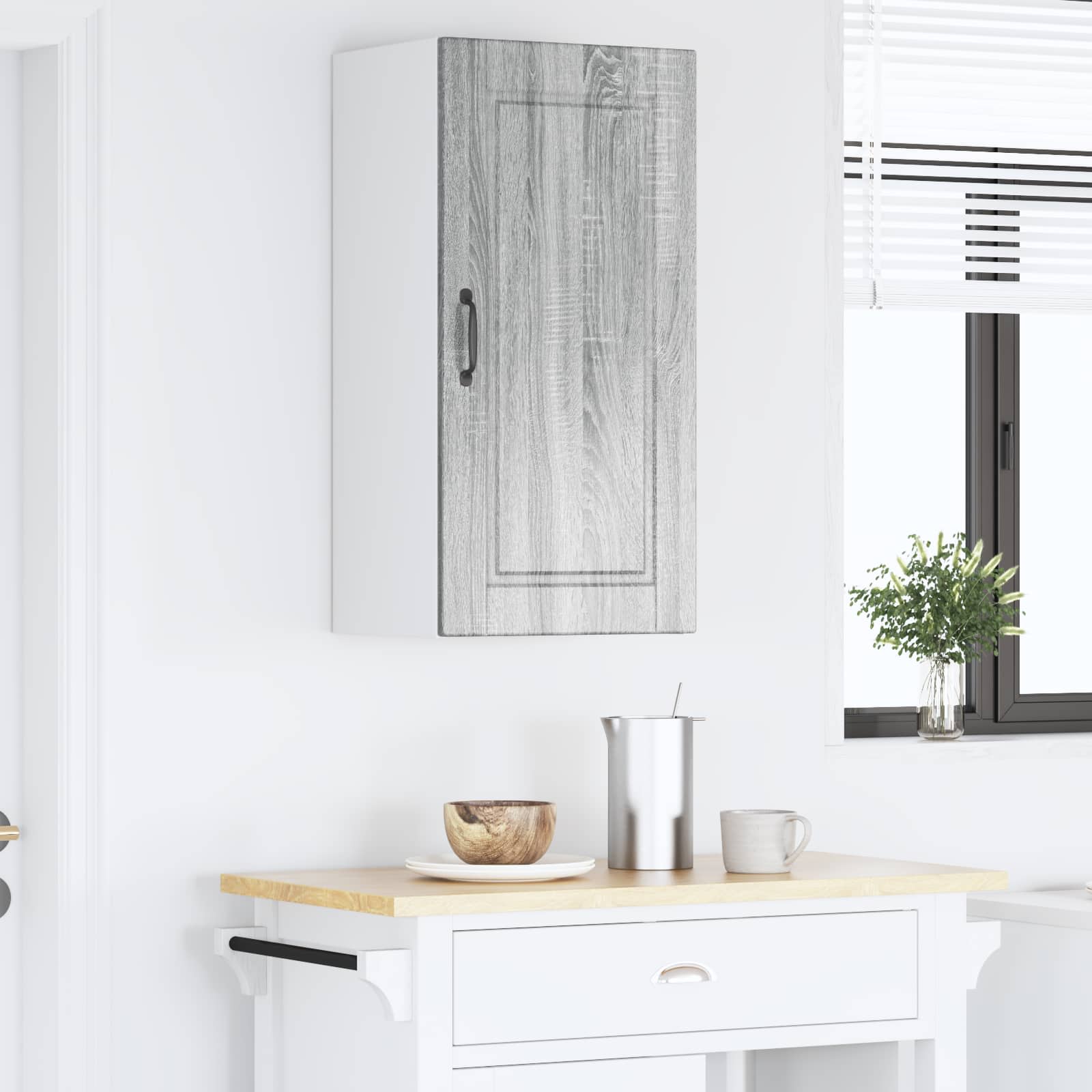 Ormar za Zid Siva Sonoma 40 x 31 x 80 cm Konstruirano drvo