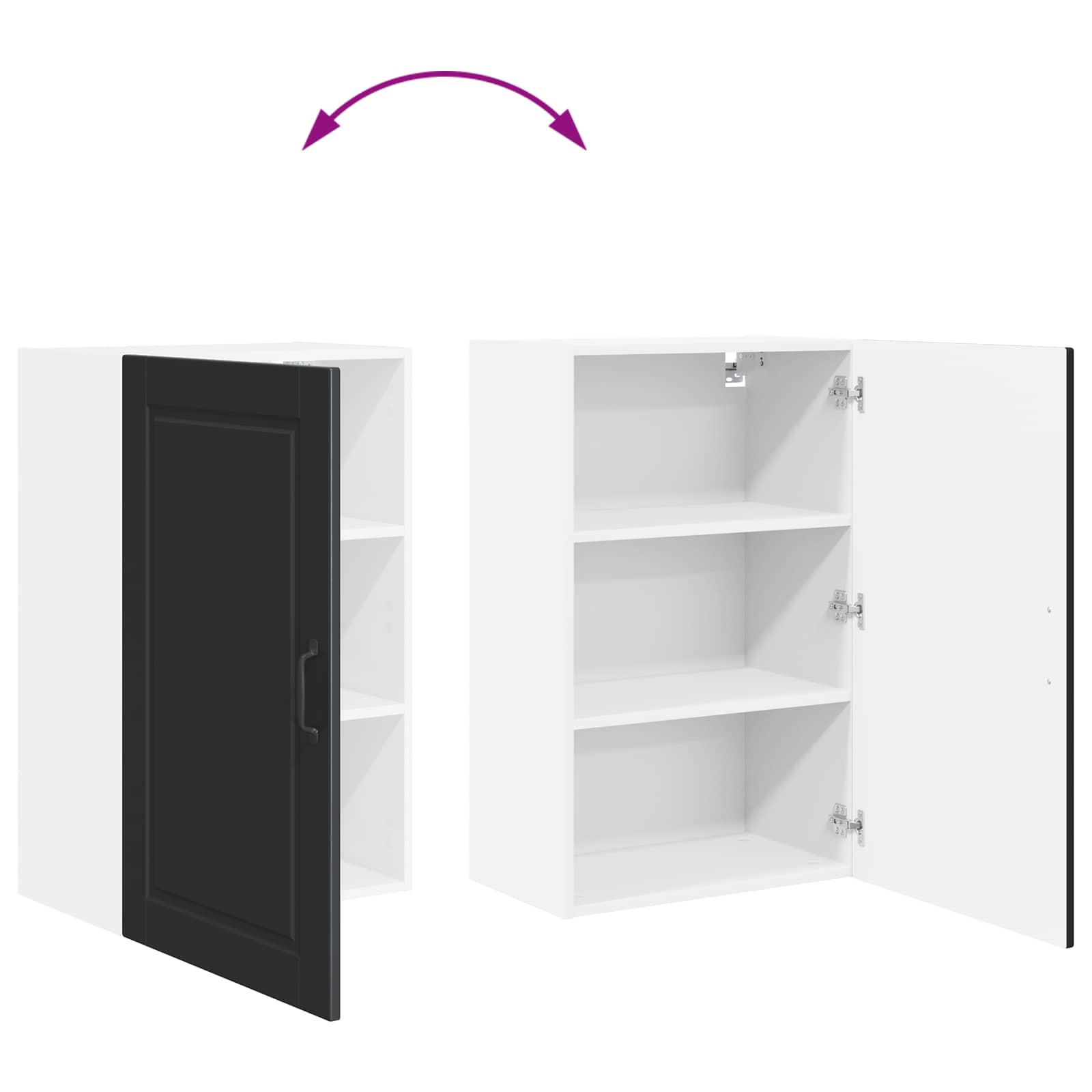 Ormar za Zid Crna 50 x 31 x 80 cm Konstruirano drvo