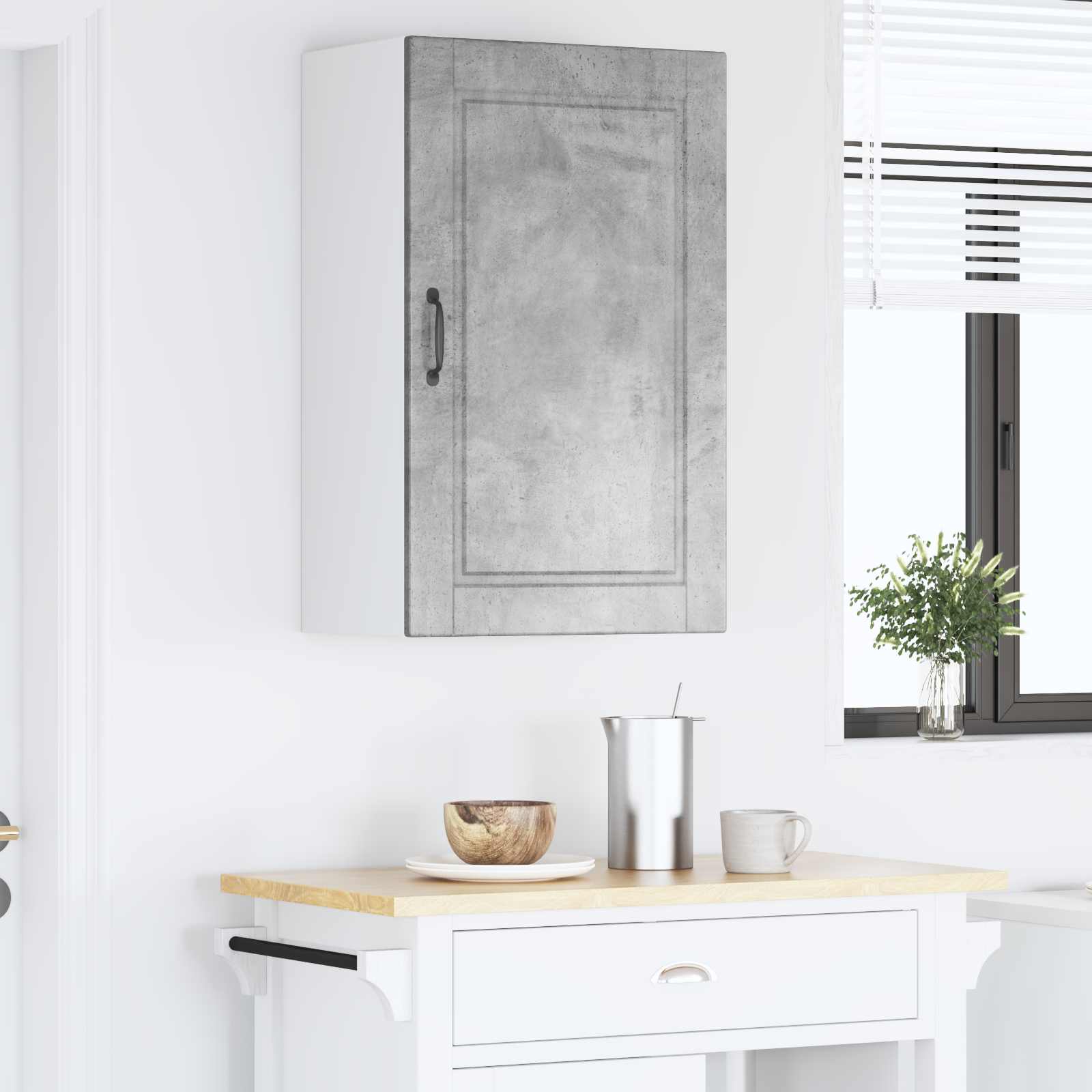 Ormar za Zid Betonski sivi 50 x 31 x 80 cm Konstruirano drvo