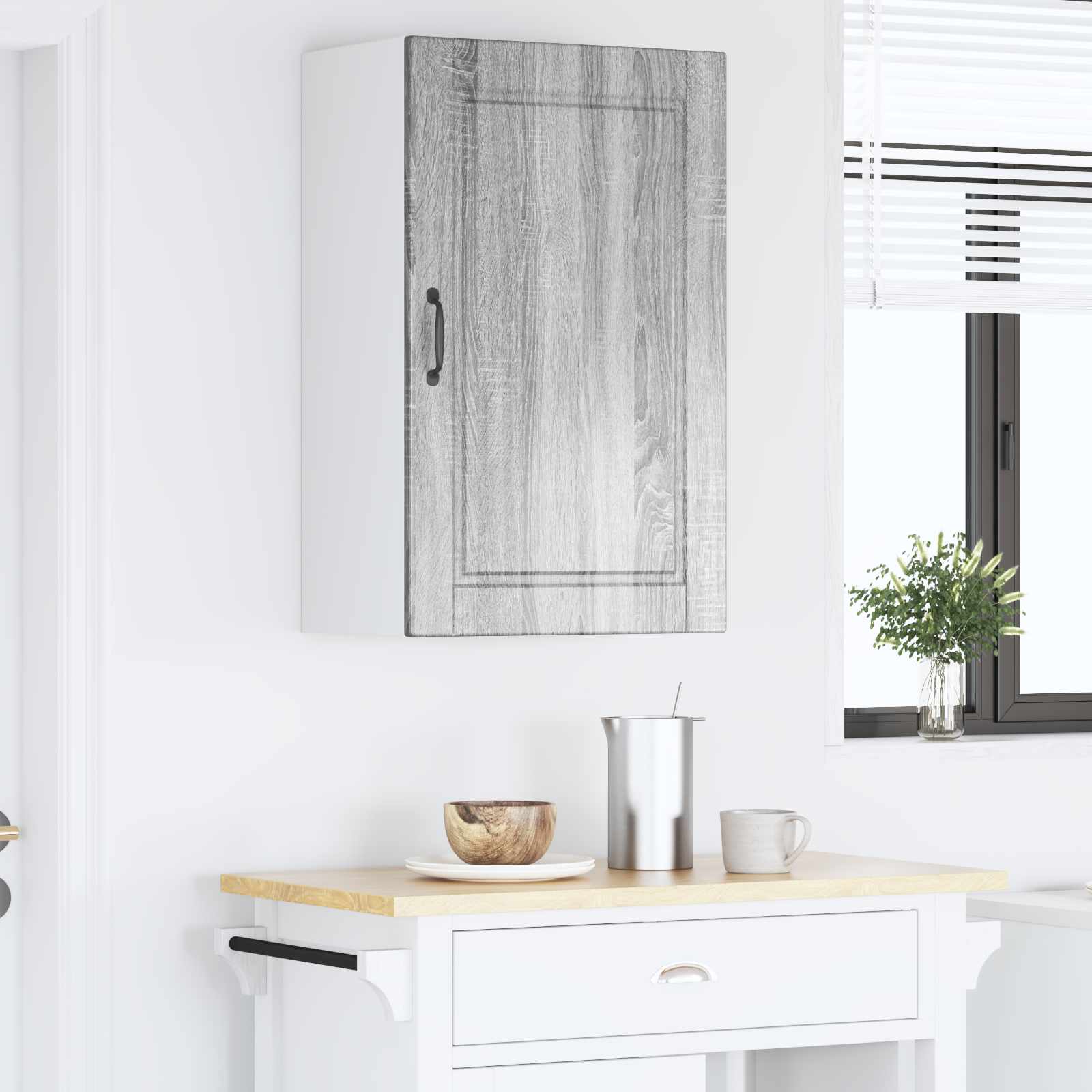 Ormar za Zid Siva Sonoma 50 x 31 x 80 cm Konstruirano drvo