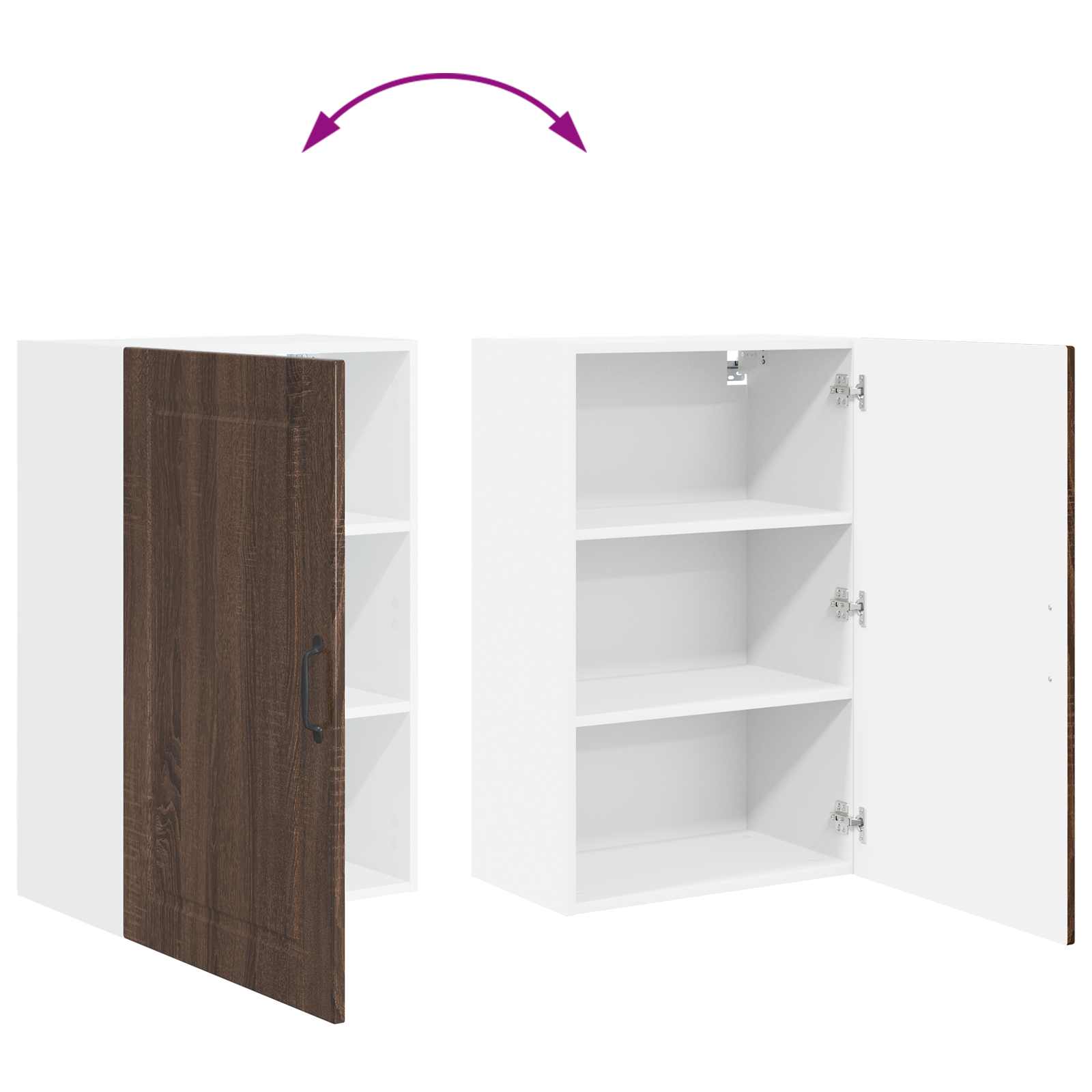 Ormar za Zid Smeđi hrast 50 x 31 x 80 cm Konstruirano drvo