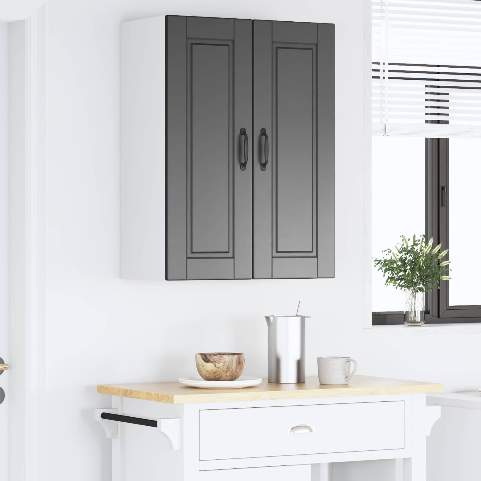 Ormar za Zid Crna 60 x 31 x 80 cm Konstruirano drvo