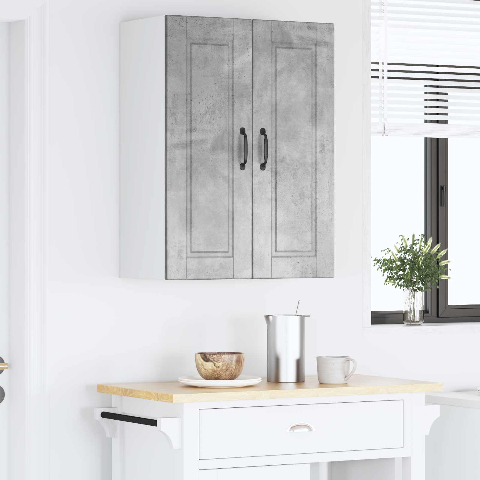Ormar za Zid Betonski sivi 60 x 31 x 80 cm Konstruirano drvo
