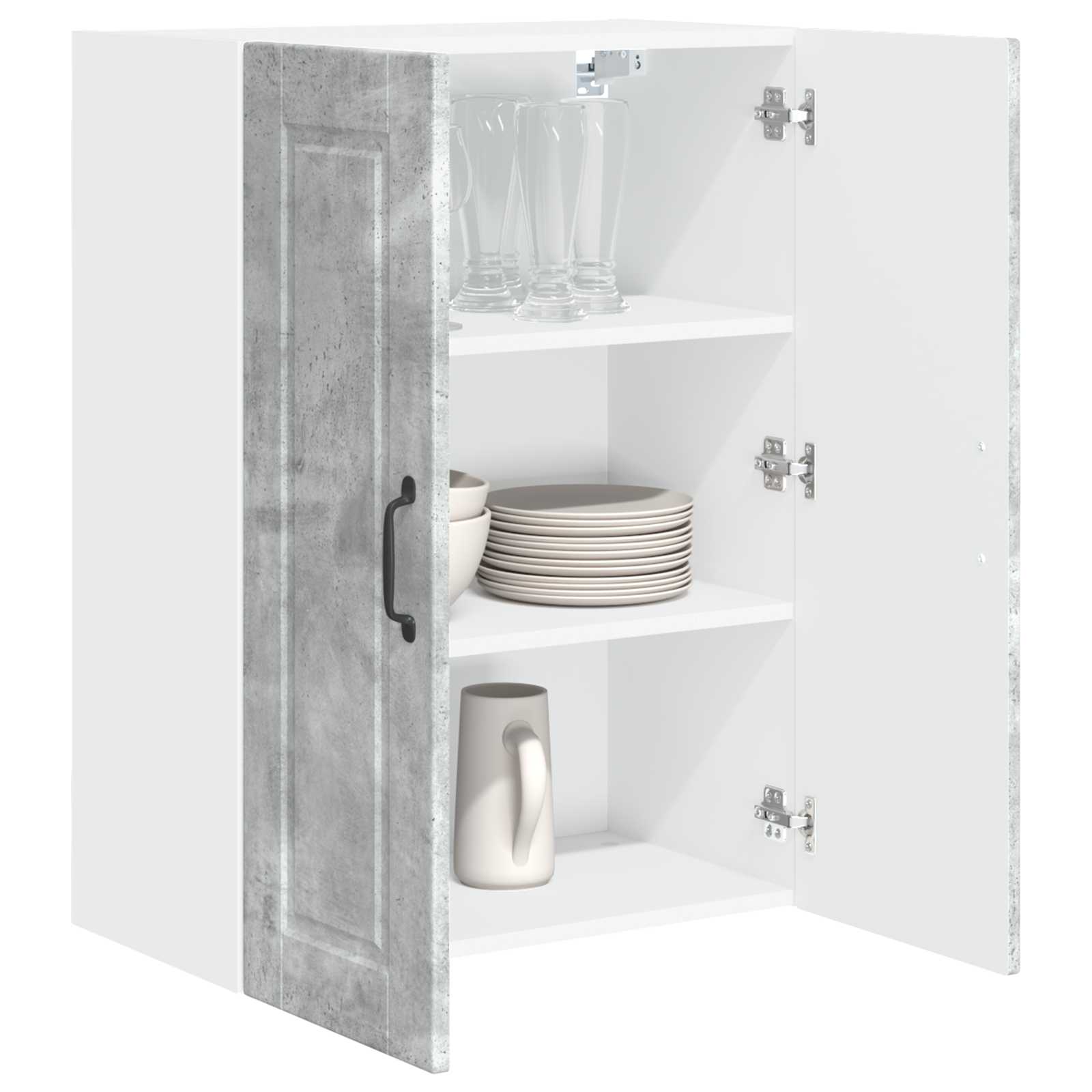 Ormar za Zid Betonski sivi 60 x 31 x 80 cm Konstruirano drvo