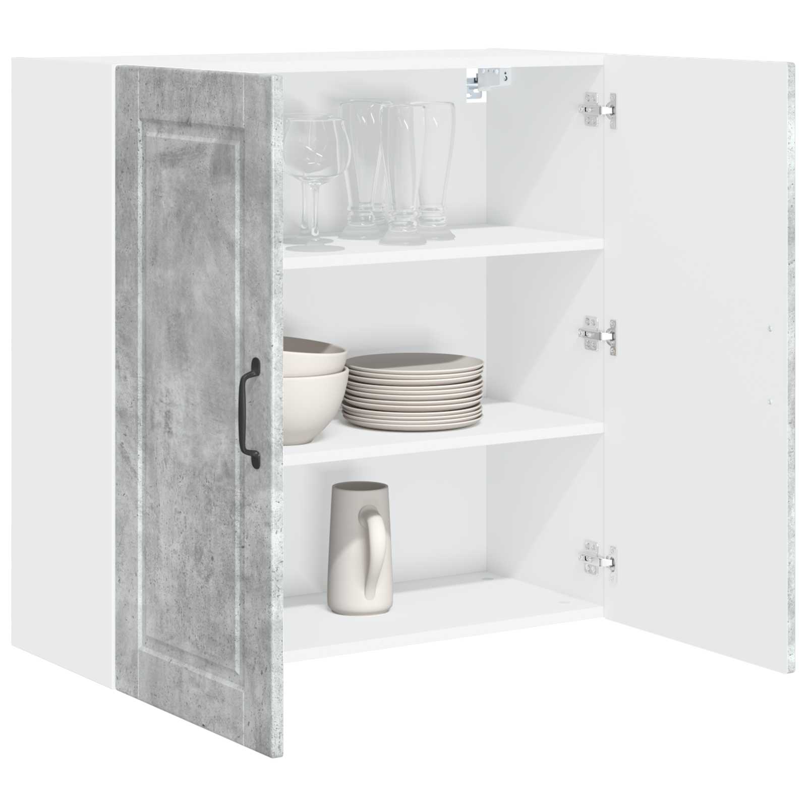 Ormar za Zid Betonski sivi 80 x 31 x 80 cm Konstruirano drvo