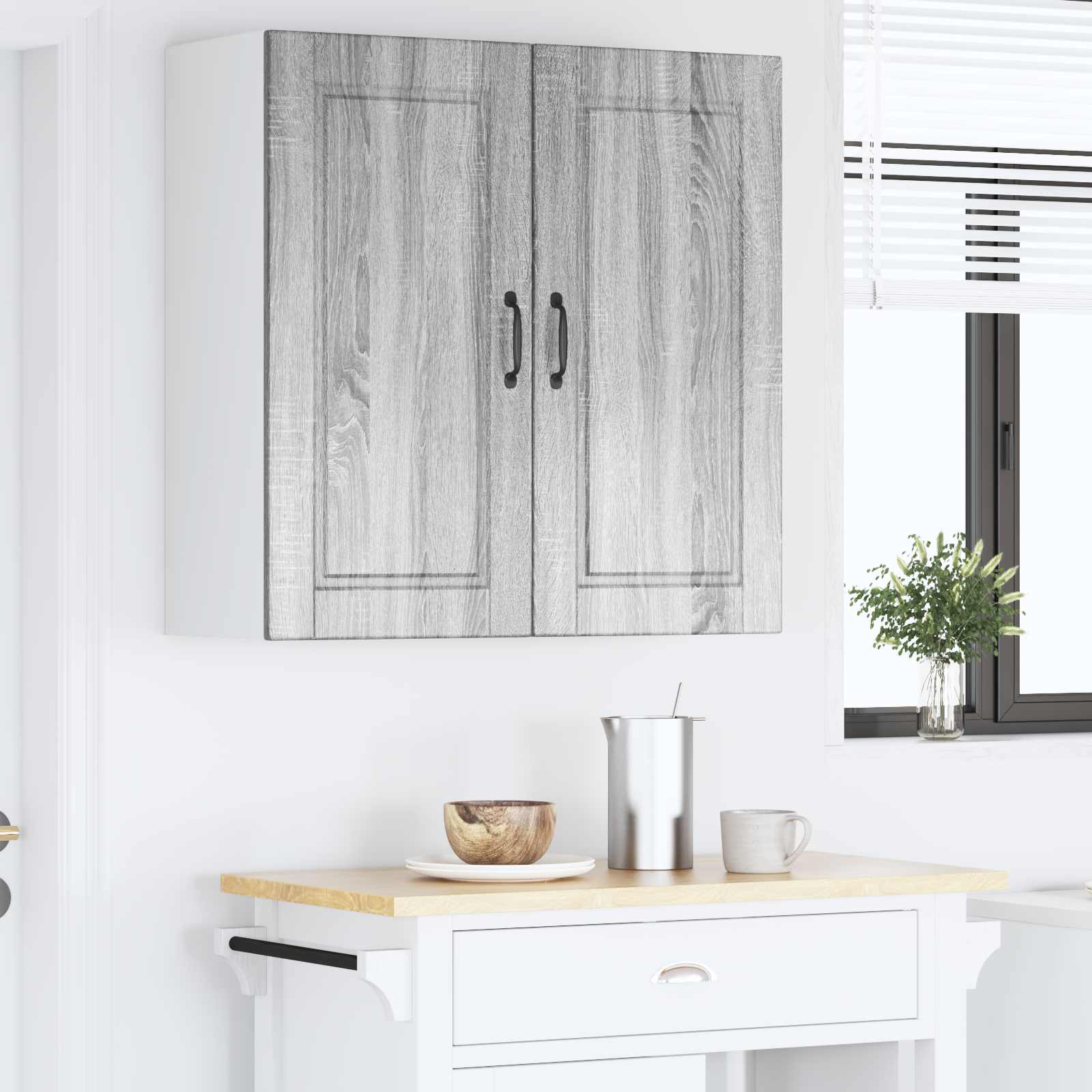 Ormar za Zid Siva Sonoma 80 x 31 x 80 cm Konstruirano drvo