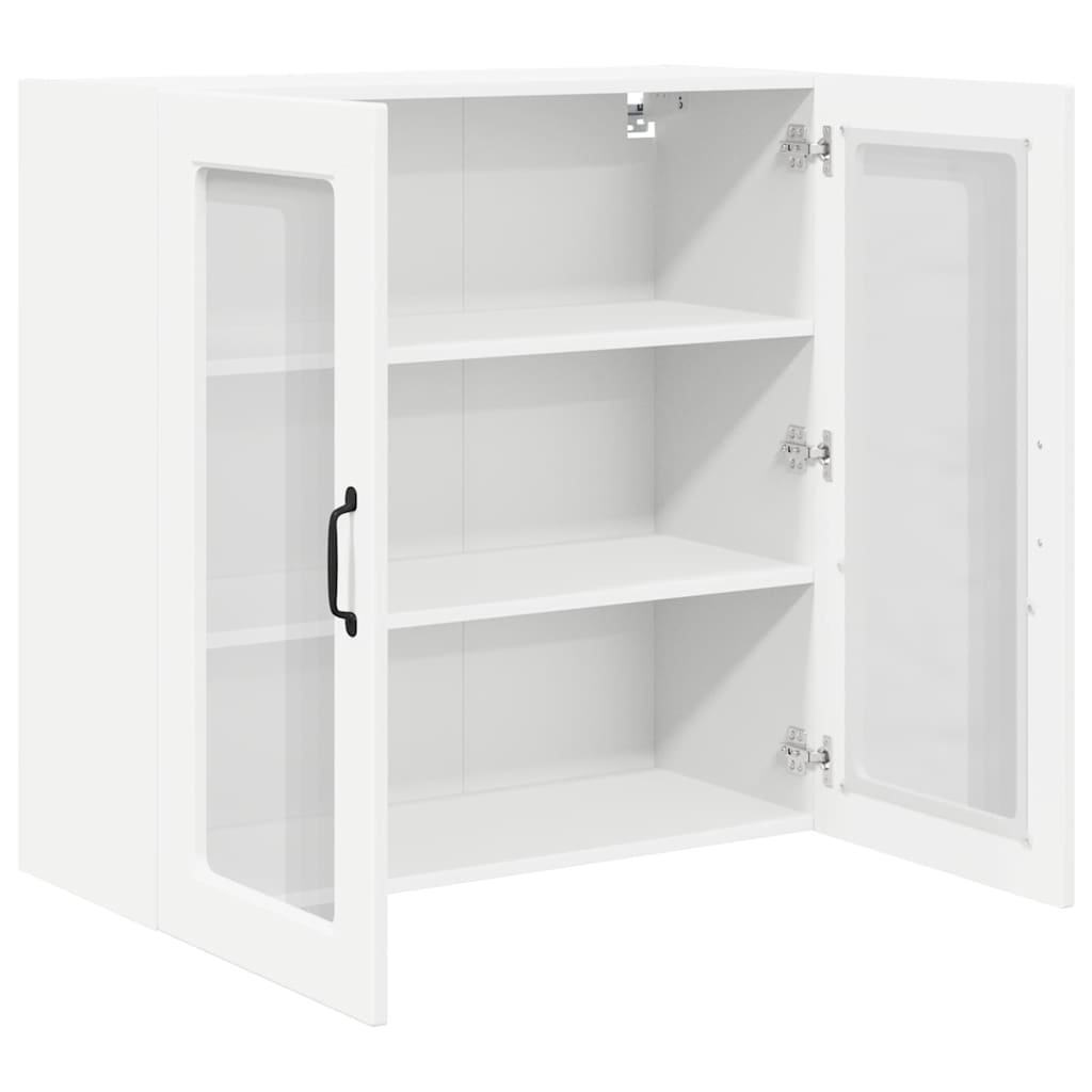 Zidni stakleni ormarić Bijelo 80 x 31 x 80 cm Konstruirano drvo