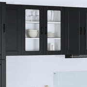 Zidni stakleni ormarić Crna 80 x 31 x 80 cm Konstruirano drvo