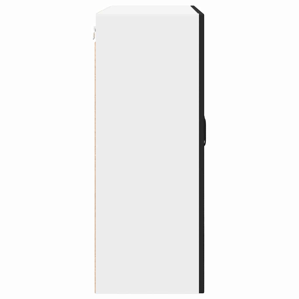 Zidni stakleni ormarić Crna 80 x 31 x 80 cm Konstruirano drvo