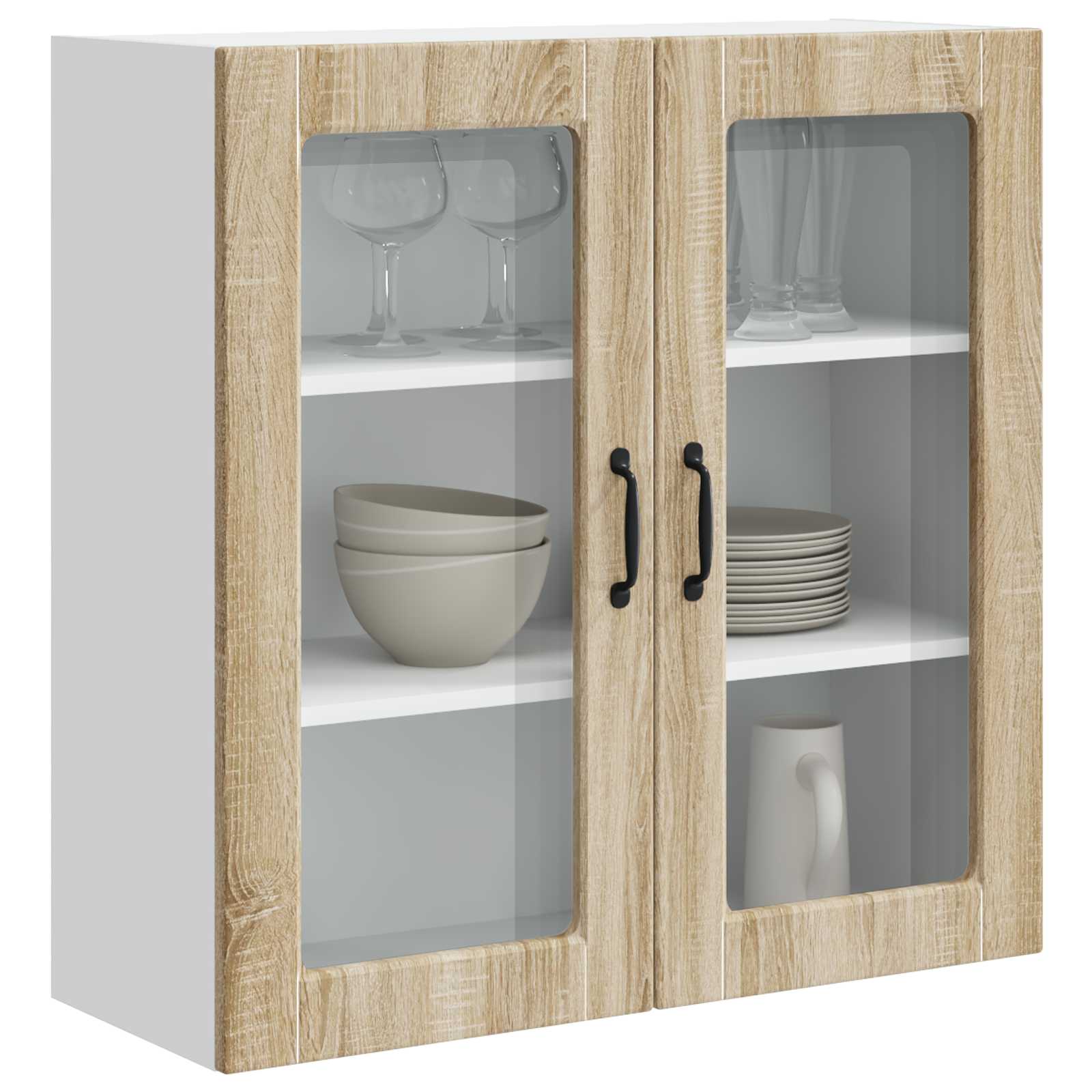 Zidni stakleni ormarić Sonoma hrast 80 x 31 x 80 cm