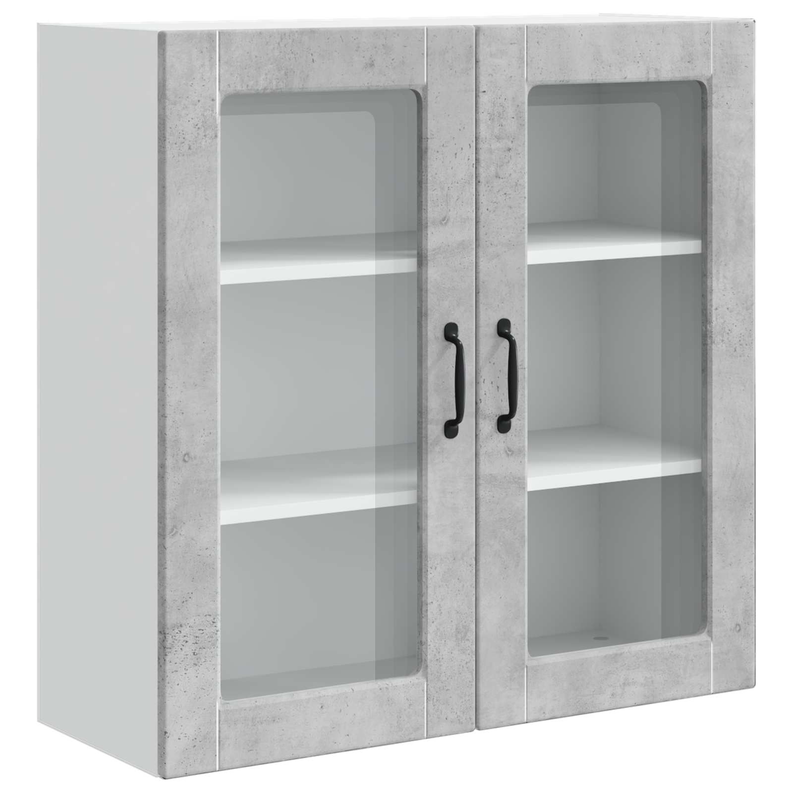 Zidni stakleni ormarić Betonski sivi 80 x 31 x 80 cm