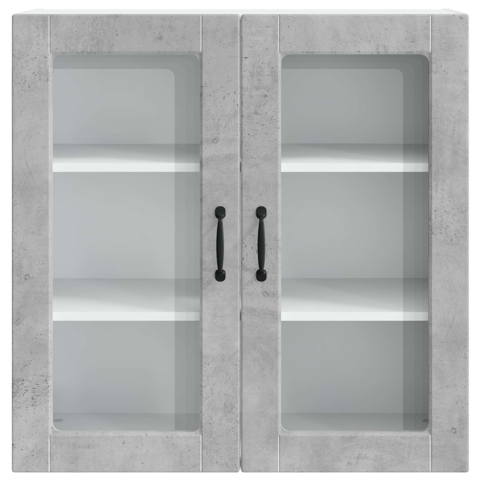 Zidni stakleni ormarić Betonski sivi 80 x 31 x 80 cm
