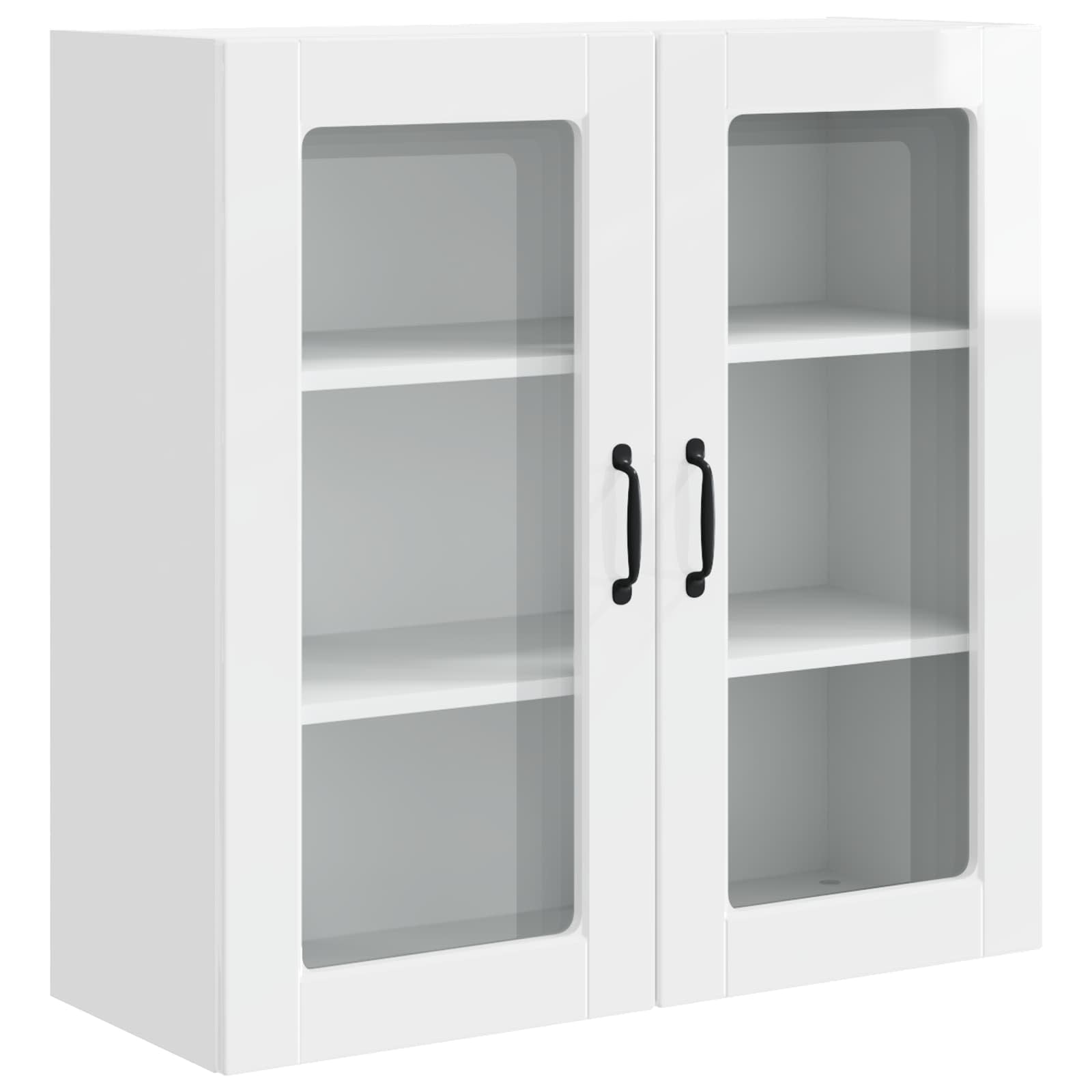 Zidni stakleni ormarić Visoki sjaj bijela 80 x 31 x 80 cm